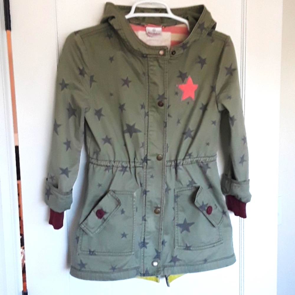 Hanna Andersson green stars army jacket